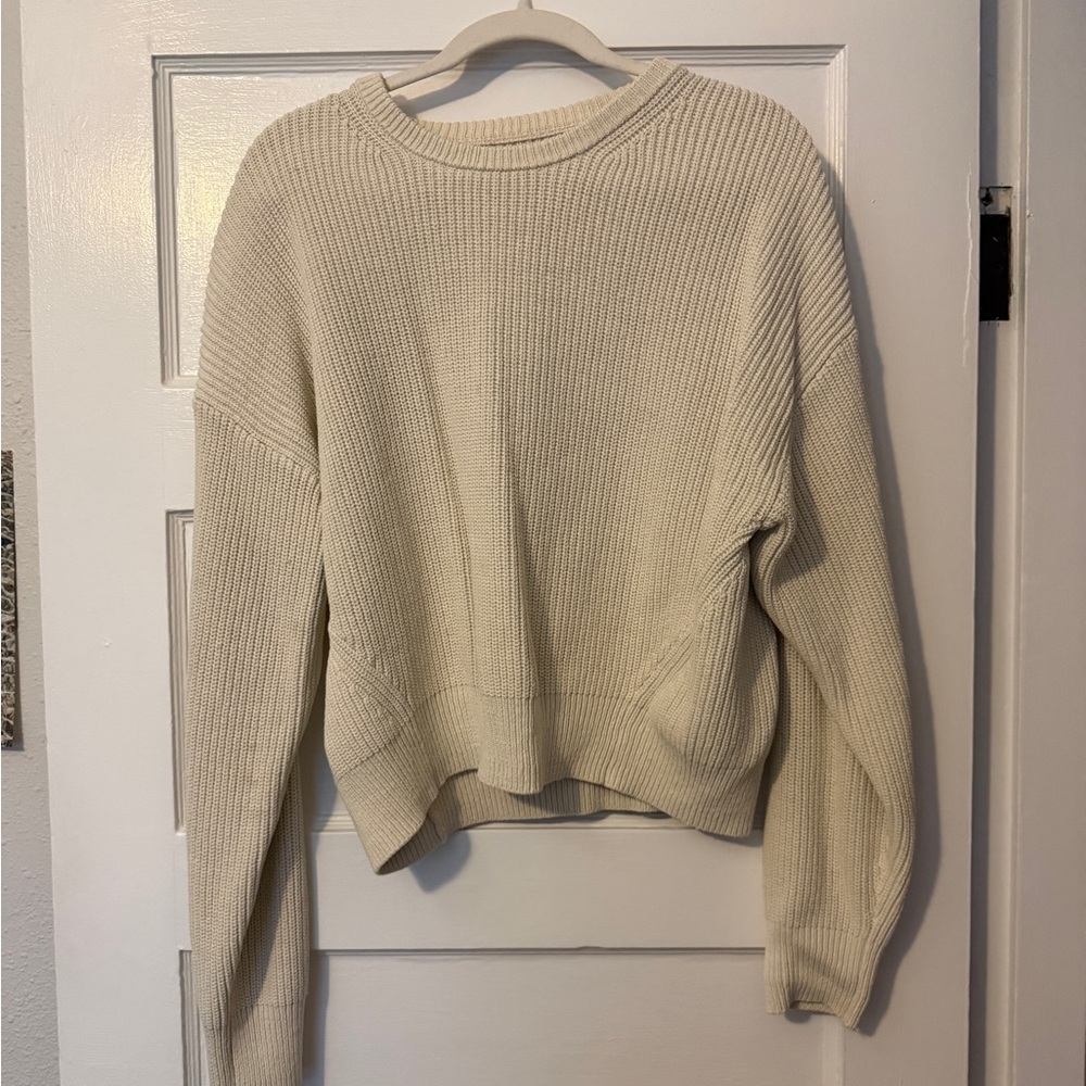 Reformation Cream Crew Neck Sweater